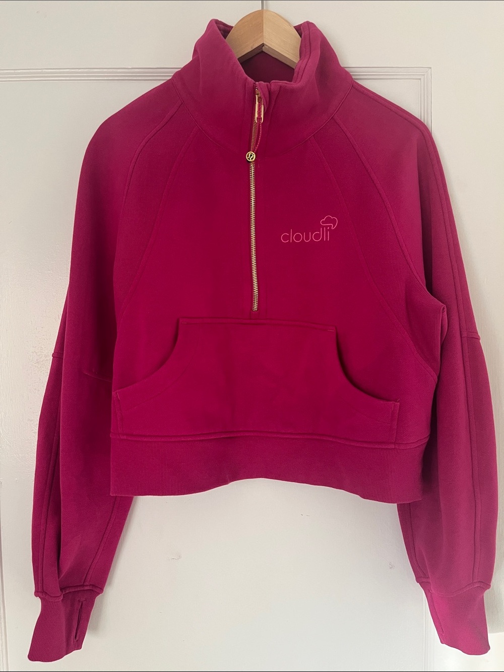 lululemon (XS/S) Scuba Oversized Funnel-Neck Half Zip Ripened Raspberry / Gold - Picture 2 of 16